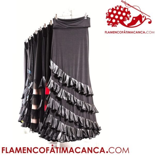 Falda Flamenca Licra Imitacion Piel 02